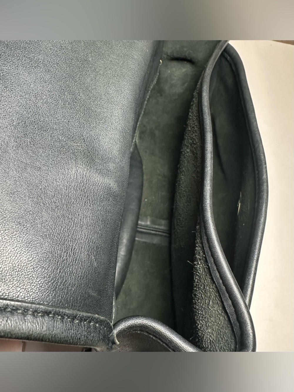 Vintage Coach large plaza bag- forest green (very dark) - Picture 7 of 11